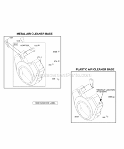 Page C Diagram and Parts List for 303447-1311-E1  Briggs and Stratton Engine